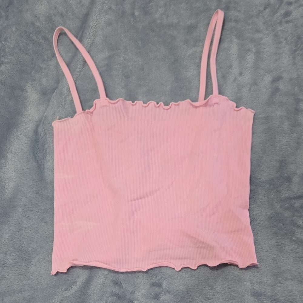 Pink Ribbed Women's Top